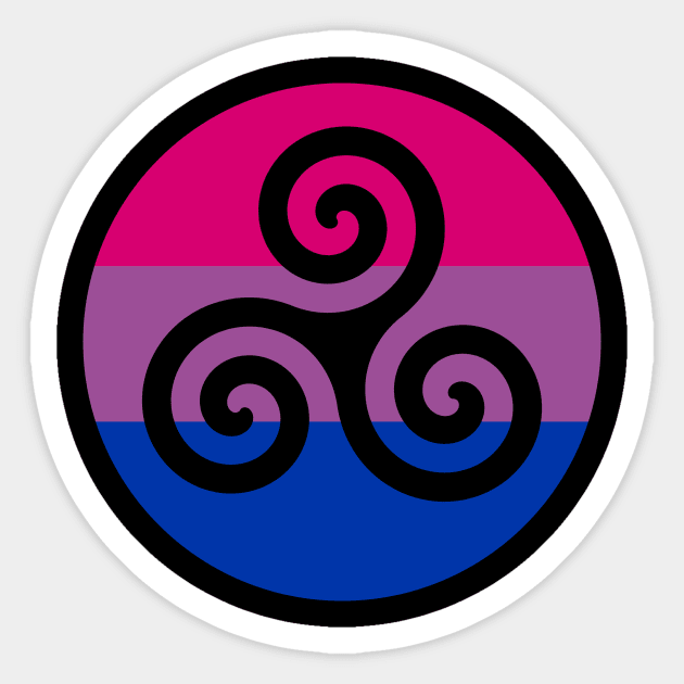 Bi Pride Triskele Sticker by anomalyalice